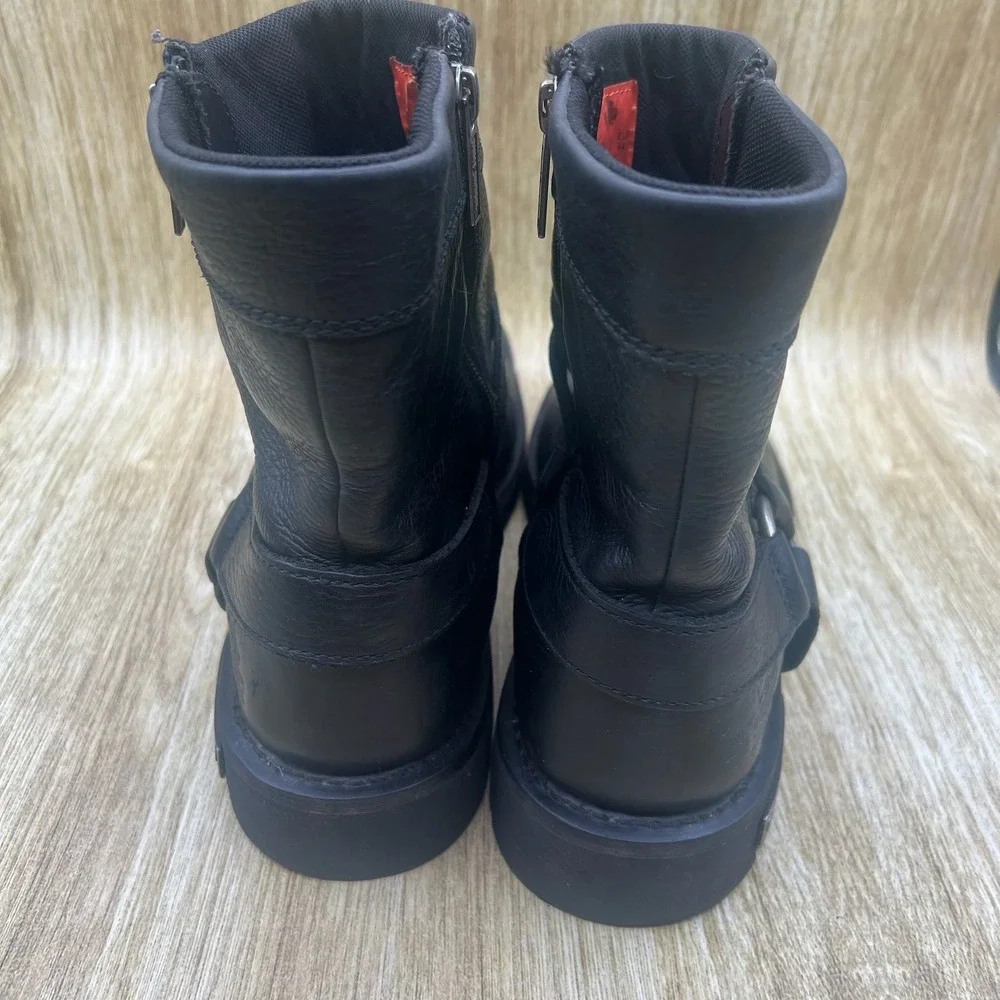 Harley Davidson Cromwell Harness Boots Men's Size 11.5 Black Moto Riding D93494